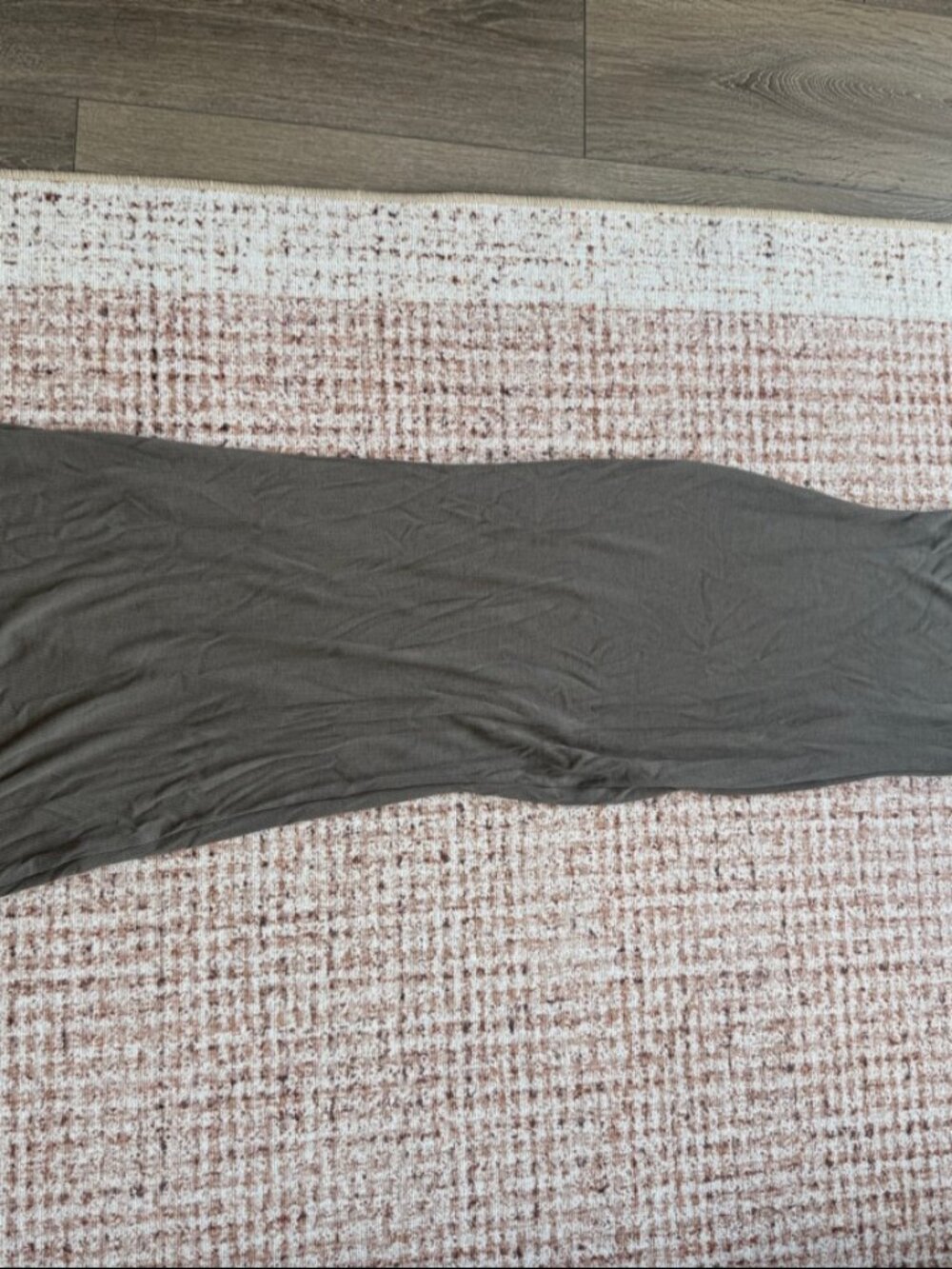 Oh Polly Grey Ribbed Midi Dress — Size M